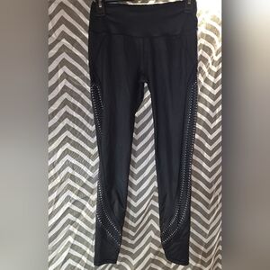 Victoria's Secret Sport Black Leggings with Mesh Side Accents